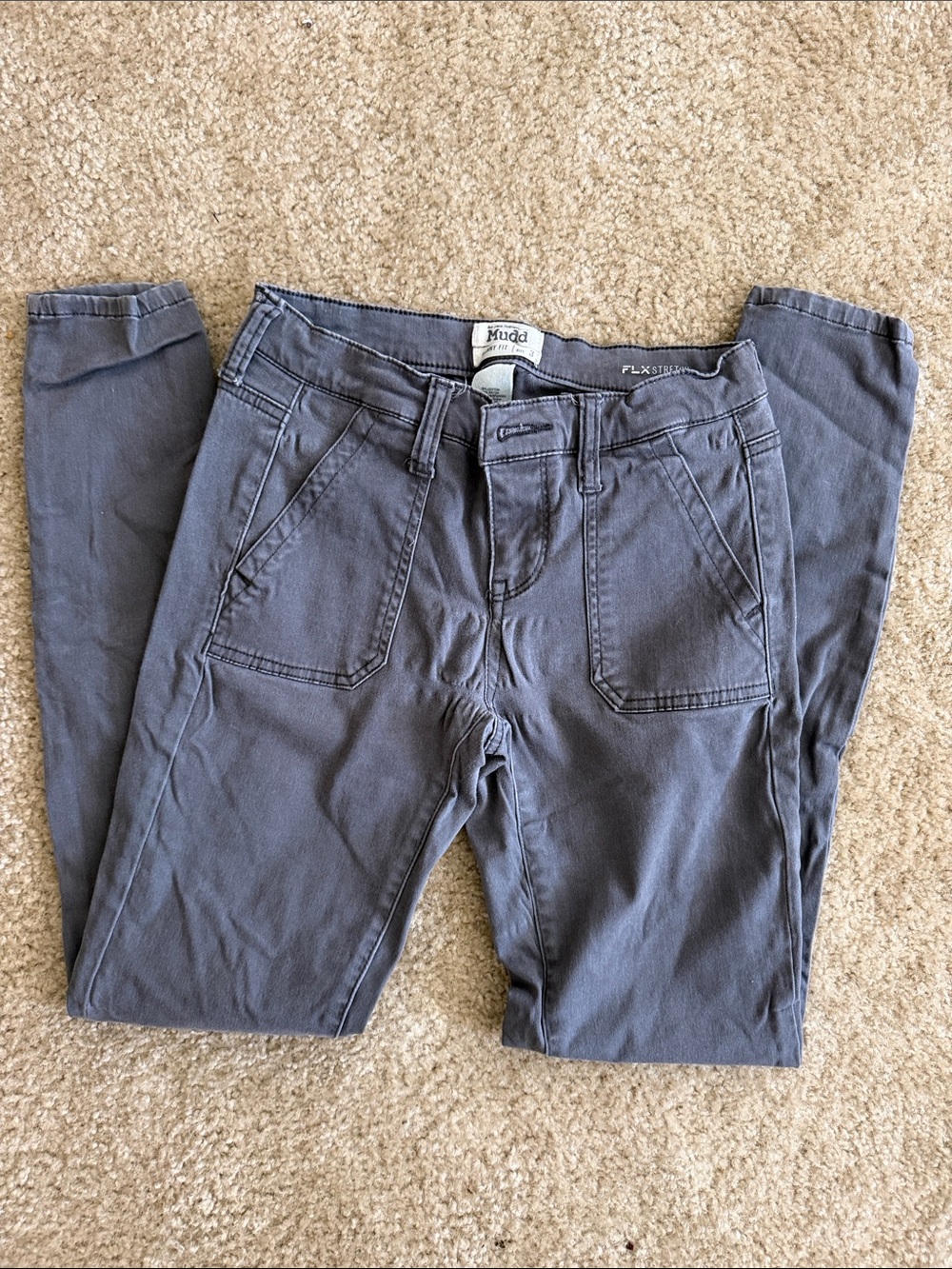 Mudd Skinny Pants in Slate Gray